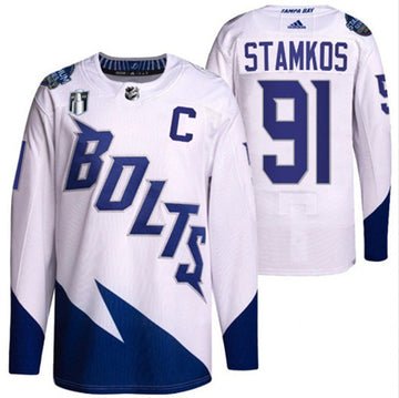 Steven Stamkos Tampa Bay Lightning white jersey