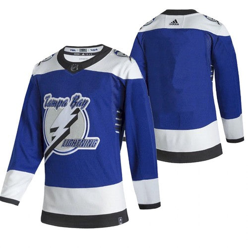 Custom Tampa Bay Lightning blue Reverse Retro jersey