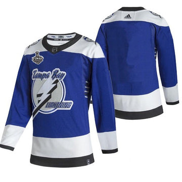 Custom Tampa Bay Lightning blue Reverse Retro jersey