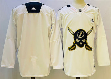 Custom Tampa Bay Lightning white jersey