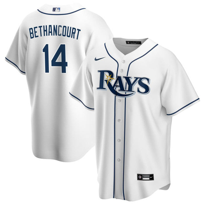 Christian Bethancourt Tampa Bay Rays white jersey