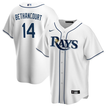 Christian Bethancourt Tampa Bay Rays white jersey