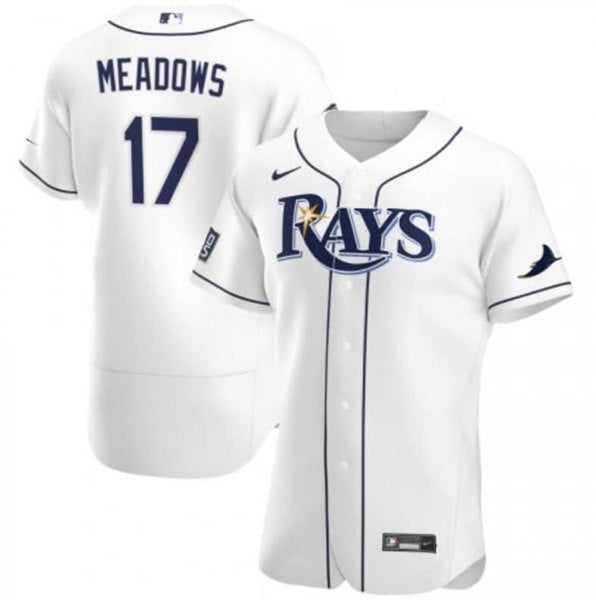 Austin Meadows Tampa Bay Rays white jersey