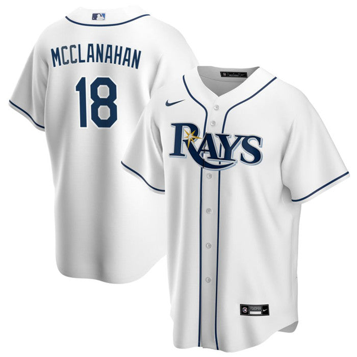 Shane McClanahan Tampa Bay Rays white jersey