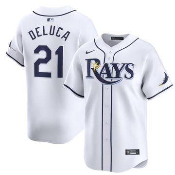 Jonny DeLuca Tampa Bay Rays white Home jersey