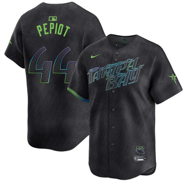 Ryan Pepiot Tampa Bay Rays charcoal City Connect jersey