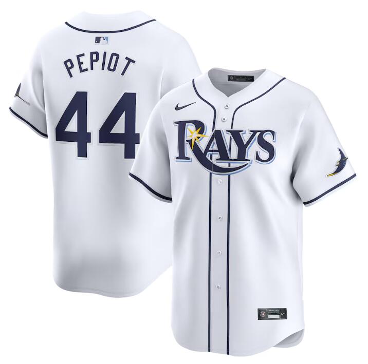 Ryan Pepiot Tampa Bay Rays white Home jersey
