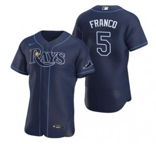 Wander Franco Tampa Bay Rays navy jersey