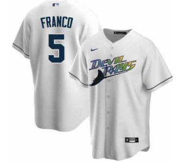 Wander Franco Tampa Bay Rays white jersey