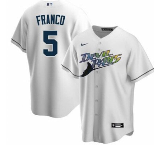Wander Franco Tampa Bay Rays white jersey