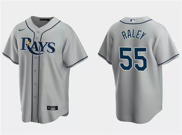 Luke Raley Tampa Bay Rays gray jersey
