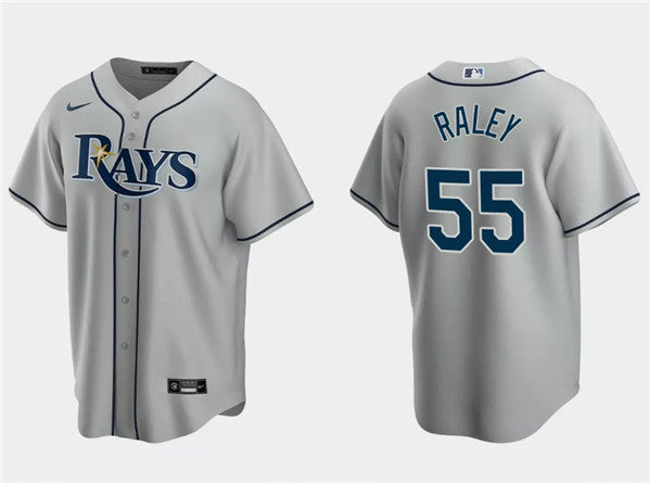 Luke Raley Tampa Bay Rays gray jersey