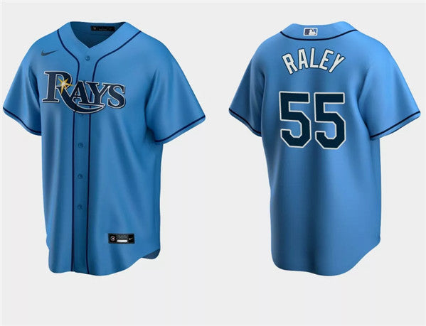 Luke Raley Tampa Bay Rays blue jersey