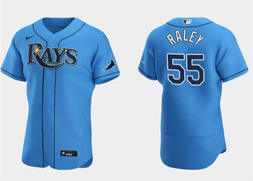 Luke Raley Tampa Bay Rays blue jersey