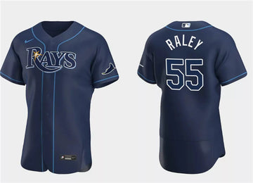 Luke Raley Tampa Bay Rays navy jersey