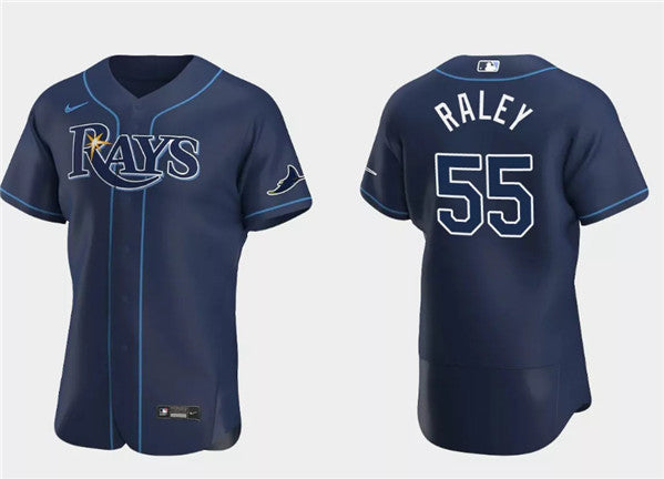 Luke Raley Tampa Bay Rays navy jersey