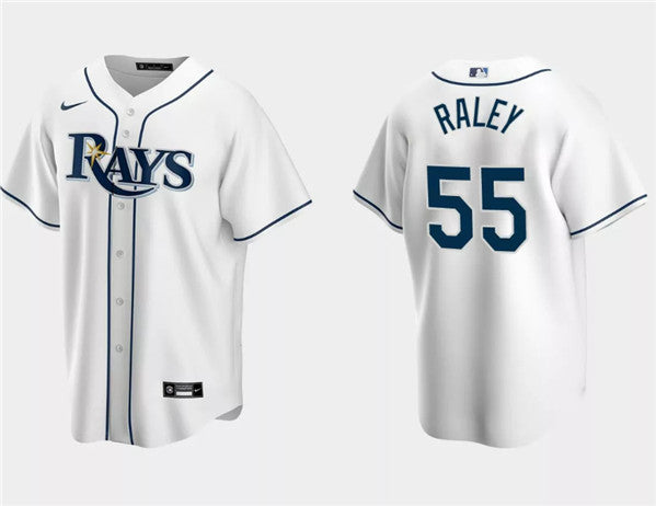 Luke Raley Tampa Bay Rays white jersey