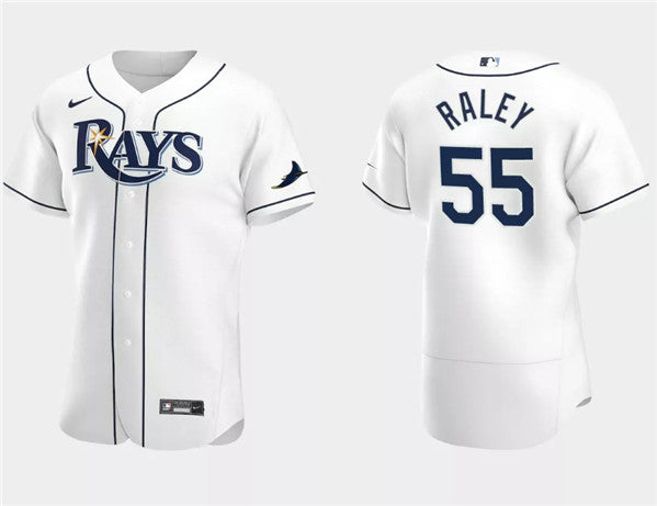 Luke Raley Tampa Bay Rays white jersey