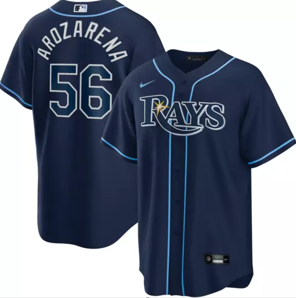 Randy Arozarena Tampa Bay Rays navy jersey