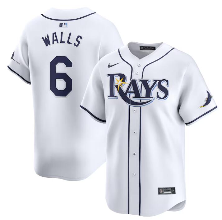 Taylor Walls Tampa Bay Rays white Home jersey