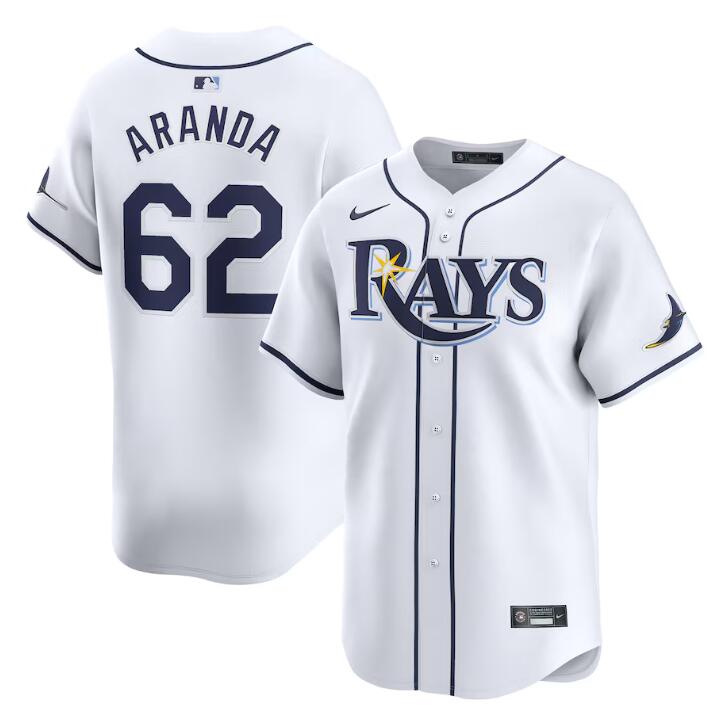 Jonathan Aranda Tampa Bay Rays white Home jersey