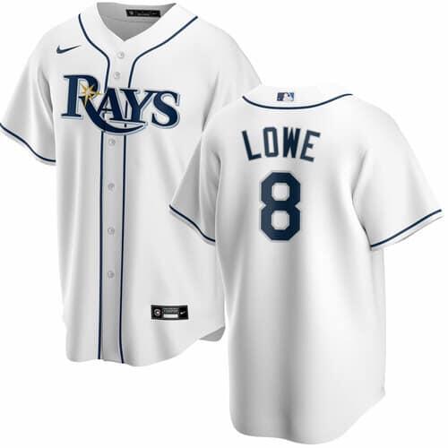 Brandon Lowe Tampa Bay Rays white jersey
