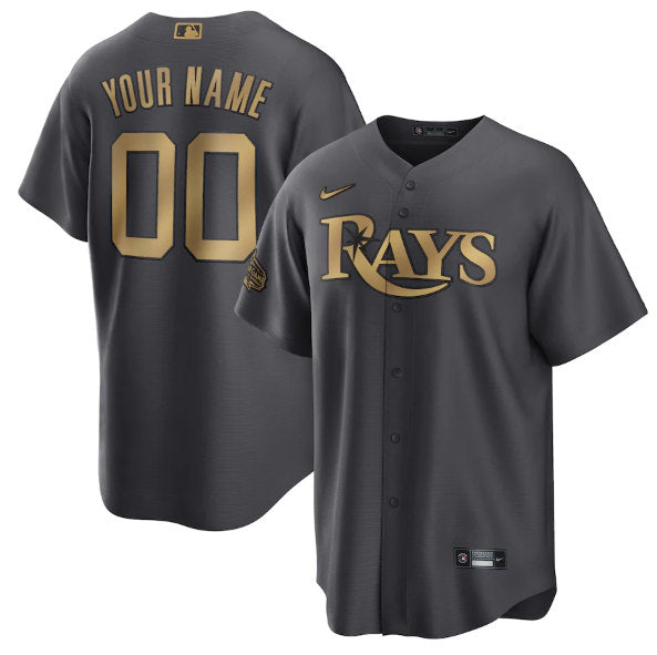 Custom Tampa Bay Rays charcoal All-Star jersey