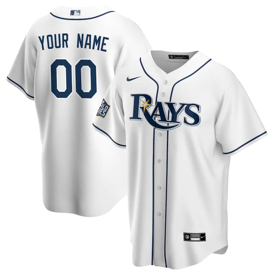 Custom Tampa Bay Rays white jersey