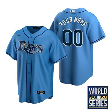 Custom Tampa Bay Rays blue jersey