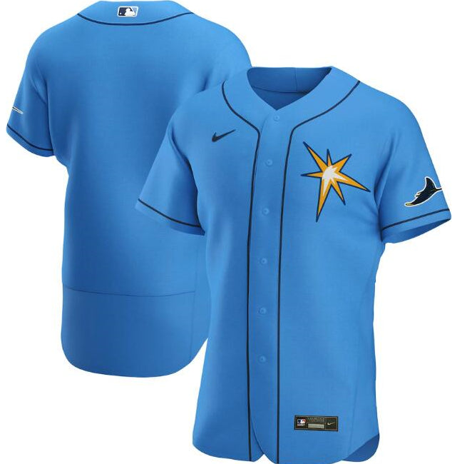 Custom Tampa Bay Rays blue jersey