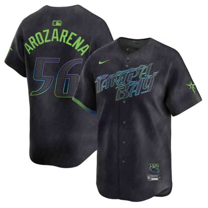 Custom Tampa Bay Rays charcoal City Connect jersey