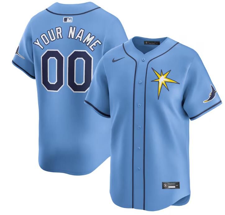 Custom Tampa Bay Rays blue Alternate jersey