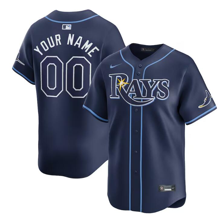 Custom Tampa Bay Rays navy Away jersey