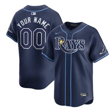 Custom Tampa Bay Rays navy Away jersey