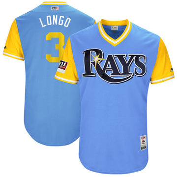 Evan Longoria Longo Majestic Tampa Bay Rays blue-yellow Classic jersey