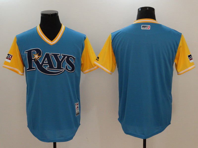 Majestic Royal-Light Tampa Bay Rays yellow jersey