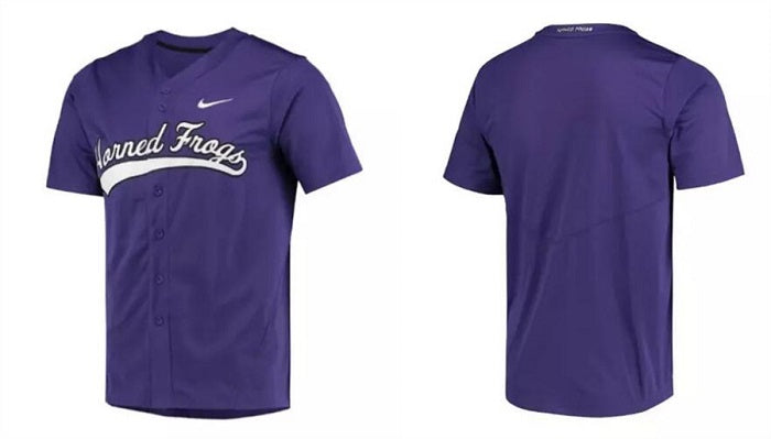 Custom TCU Horned Frogs purple jersey