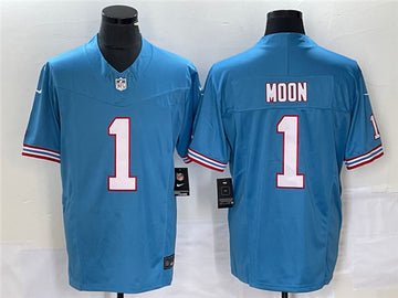 Warren Moon Tennessee Titans blue FUSE jersey