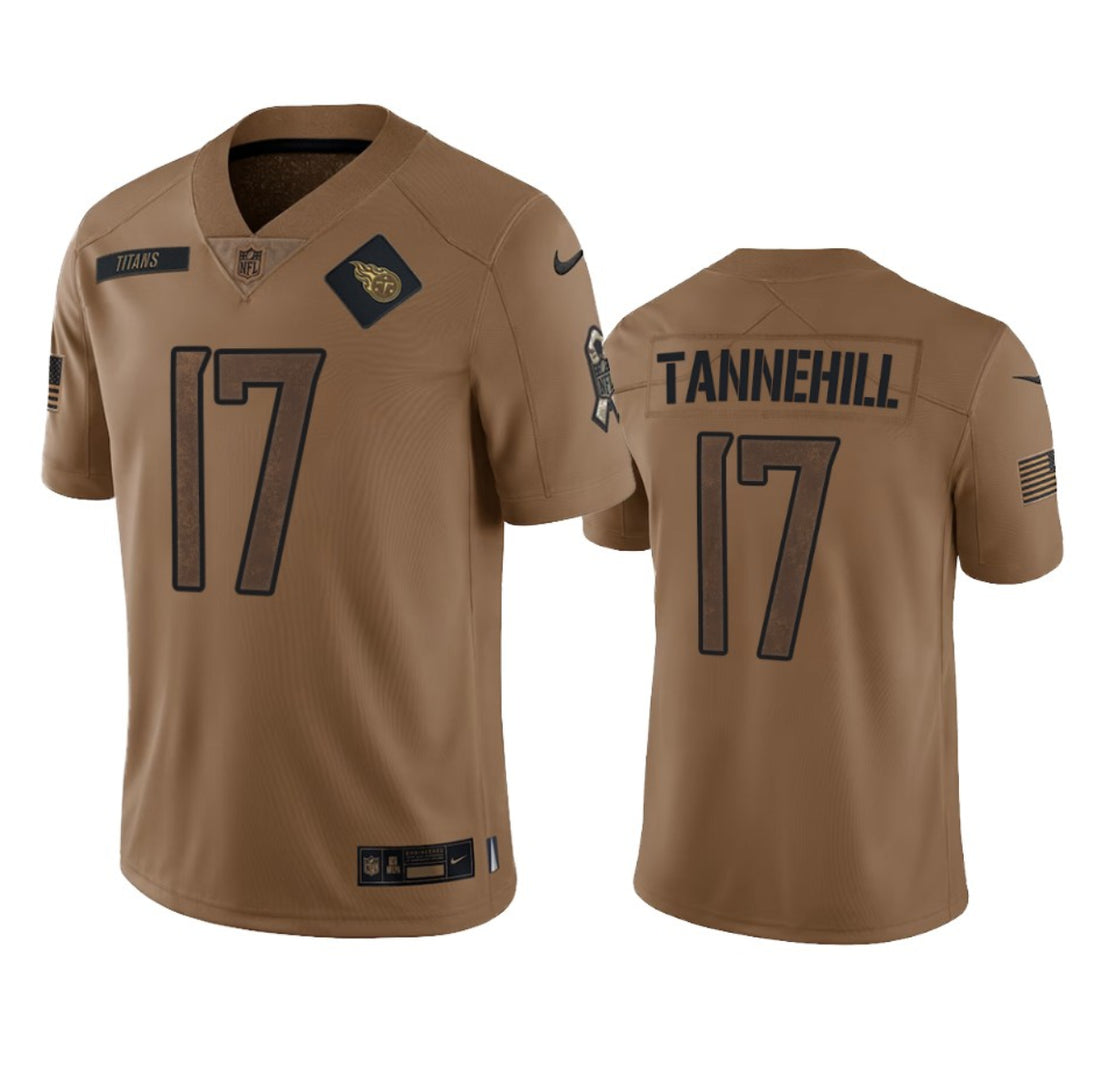 Ryan Tannehill Tennessee Titans brown Salute To Service jersey