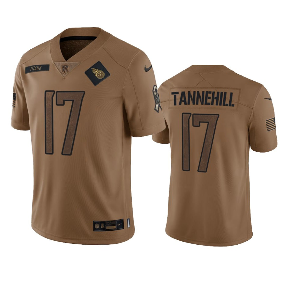 Ryan Tannehill Tennessee Titans brown Salute To Service jersey