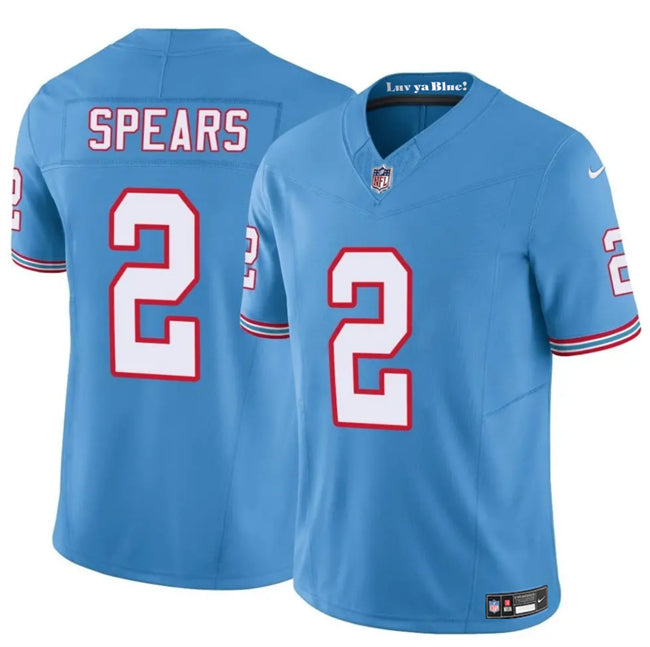 Tyjae Spears Tennessee Titans blue FUSE jersey