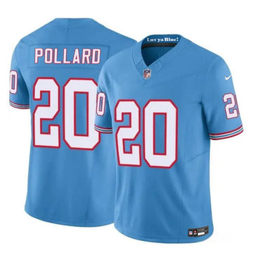 Tony Pollard Tennessee Titans blue FUSE jersey