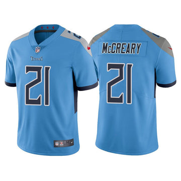 Roger McCreary Tennessee Titans blue jersey