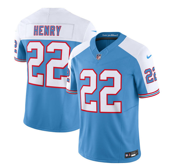 Derrick Henry Tennessee Titans blue-white FUSE jersey