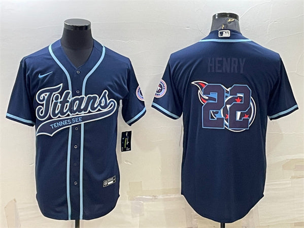 Derrick Henry Tennessee Titans navy jersey