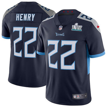 Derrick Henry Super Bowl LIV Tennessee Titans navy jersey