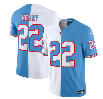 Derrick Henry Tennessee Titans white-blue FUSE jersey
