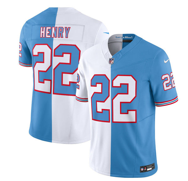 Derrick Henry Tennessee Titans white-blue FUSE jersey