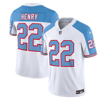 Derrick Henry Tennessee Titans white-blue FUSE jersey