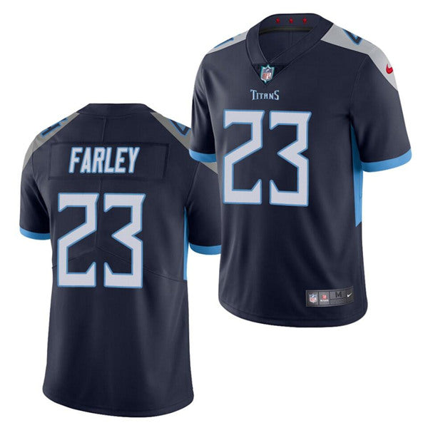 Caleb Farley Tennessee Titans navy jersey